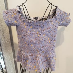 Juniors cute floral summer top